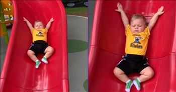 <p>This little guy went down the slide in slow motion, and it&rsquo;s absolutely hysterical. It&rsquo;s clear, given how slowly he proceeded down the piece of playground equipment, that he did not enjoy his time on the slide. Watch the short but hilarious clip to see this youngster&rsquo;s rather slow, tortoise-like time on the slide.</p>

<p>Getting outside and spending time in the great outdoors, basking in the sunshine, is something every youngster does. Now, there are all kinds of possibilities for children to play outside. Some may have fun with sidewalk chalk, the jump rope, swimming or playing with the neighborhood kids in a friendly game of tag or even baseball. It really doesn&rsquo;t matter what they do, as long as they get away from those screens for a few hours.</p>

<p>Some may even prefer spending time on the playground, which is a common activity for every child. Who didn&rsquo;t enjoy the playground as a child? There wasn&rsquo;t anything better than climbing around on the monkey bars or reaching new heights on the swings and then catapulting yourself through the air as you let go whenever reaching a desired height.</p>

<p>Others may have been more partial to the good, old-fashioned slide, which is, without a doubt, a beloved classic.&nbsp; However, a hilarious clip shows that not everyone is a fan of the slide.</p>

<p>In the video, the young man is captured traveling down the slide, but not at breakneck speed, or really with much speed at all. In fact, he is barely moving, making for a comical sight as the little guy does his best to keep his movement down the plastic playground equipment to a minimum.</p>

<p>He is not going any faster than is absolutely necessary, as gravity is barely able to get him back down to the ground. Two people behind the camera are unable to keep it together, laughing deliriously as the child travels the length of the slide in what is basically slow motion.</p>

<p><em><strong><a href="https://www.godtube.com/bible/job/8-21">Job 8:21</a></strong> &ldquo;The time will come when your mouth will be full of laughing, and cries of joy will come from your lips.&rdquo;</em></p>
