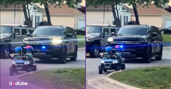 <p>This might be the cutest (and funniest) traffic stop ever. You will have a difficult time catching your breath because you&rsquo;ll be laughing so hard at the unexpected move from one of the two suspects. Watch the short but hysterical clip to see what happened when an officer attempted to pull over a vehicle.</p>

<p>Driving, as you&rsquo;ve no doubt heard many times before, is a privilege and not a right. Our Founding Fathers failed to include the right to operate a motor vehicle in the Bill of Rights when creating the country. That oversight on their part may have had something to do with the car not yet having been invented. You can&rsquo;t get them all right.</p>

<p>Regardless, driving, while not a right, is still a form of freedom. Is there anything better than cruising down the open road with the windows down as the wind whips through your hair? You can go here, there, basically anywhere your heart desires and your wallet can afford. That is, until you see, in your rearview mirror, the image that makes every driver&rsquo;s stomach instantly sink: those red and blue flashing lights. You&rsquo;re being pulled over and will most certainly receive a ticket.</p>

<p>Those interactions are never enjoyable and can actually be quite expensive. However, <a href="https://www.youtube.com/shorts/1CyRjtvJ-rI">a clip posted on YouTube</a> shows they can also be rather hysterical, laugh-out-loud funny, even.</p>

<p>In the video, two young men are in their miniature, plastic, battery-powered Jeep. They are out enjoying the open road when things quickly take a turn for the worse. A police officer, with their lights on, pulls up behind the vehicle. This is not good, but as any good motorist would, the vehicle pulls over to the side of the road. But that is not where things end.</p>

<p>The driver of the vehicle, seeing who has just pulled up behind them, decides to get out and make a run for it. He&rsquo;s not sticking around to see how much this ticket is going to be. Maybe he didn&rsquo;t have the money, had priors or had a warrant out for his arrest.</p>

<p><em><strong><a href="https://www.godtube.com/bible/proverbs/17-22">Proverbs 17:22</a></strong> &ldquo;A glad heart makes a healthy body, but a crushed spirit makes the bones dry.&rdquo;</em></p>
