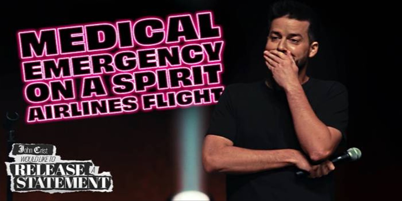 <p>Comedian John Crist hilariously recounts a medical emergency on a Spirit Airlines flight. A clean comedy clip from his special "Would Like To Release a Statement."</p>
