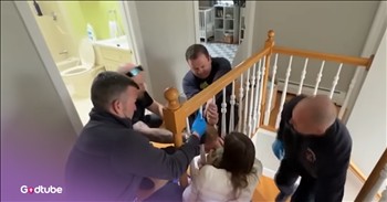 <p>Firefighters came to the rescue of a child in a tight spot. The little boy found himself in an unfortunate position, which required the assistance of some of the country&rsquo;s finest. Watch the short but powerful clip to see the cramped area in which the boy found himself unable to escape.</p>

<p>Children have a knack for getting themselves into strange and often inexplicable situations, as all parents know. Those little ones, even though they may have been told 1,000 times to avoid this place or stay away from that, will do it anyway. I&rsquo;m not sure there is anything more frustrating as a parent than when a child, despite the many warnings and stern lectures, does exactly what they were warned against.</p>

<p>Yes, that is aggravating, to say the least, but do we ever really outgrow that behavior? If we&rsquo;re being honest with ourselves, we can probably name instances when our total disregard for prior warnings landed us in troubling positions. How many people can say their poor decisions and less-than-stellar choices didn&rsquo;t result in problems and massive headaches? We&rsquo;ve all been there and done that.</p>

<p><a href="https://www.youtube.com/watch?v=AtkkK3JKefc">A clip posted on YouTube</a> shows how a little guy&rsquo;s poor decision left him stuck on the stairs, with little to no ability to move. He, for whatever reason, put his head through the railing of a staircase. While the young man had thought it was a good idea in the moment, he soon learned it was a rather poor choice.</p>

<p>The 2-year-old child was stuck, and getting him free required help from an entire group of firefighters. Although he was stuck, at least for a short period of time, all was not lost. The video shows the young man watching an episode of &ldquo;Bluey&rdquo; as he waited for the team to do their thing and get him out.</p>

<p>I&rsquo;m guessing that he will not be doing that move ever again. But then again, children can have a hard time learning their lesson, so who knows, the crew may have to come back and free him again sometime.</p>

<p><em><strong><a href="https://www.godtube.com/bible/proverbs/22-6">Proverbs 22:6</a></strong> &ldquo;If a child is trained up in the right way, even when he is old, he will not be turned away from it.&rdquo;</em></p>
