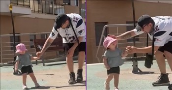 <p>A playground ride left a youngster a little dizzy. The little girl enjoyed a ride on some playground equipment but had some trouble standing upright afterward. Watch the short but hysterical clip to see how much trouble she encountered while walking after the ride.</p>

<p>The playground is a place where many children spend a fair amount of time, and why not? There are many reasons why a rambunctious, energetic child would have a great time on a playground. There are the monkey bars, slides and everyone&rsquo;s favorite: the swings. What wouldn&rsquo;t be fun about all of that?</p>

<p>In addition to the monkey bars, slides and swings, there is still one important, classic and beloved piece of playground equipment we haven&rsquo;t mentioned yet. Of course, I&rsquo;m talking about the merry-go-round. The merry-go-round is, arguably, the most divisive and polarizing of all playground equipment. Why? Well, given how many children are sure to jump on while it&rsquo;s in motion, it&rsquo;s likely the cause of most playground injuries. Also, it makes nearly every rider incredibly dizzy.</p>

<p>A young woman learned this firsthand, as shown in a posted clip. While what she rode wasn&rsquo;t a merry-go-round, it still moved like one, going circular at a surprisingly high rate of speed.</p>

<p>In the video, after what appears to be a very short ride on playground equipment reminiscent of a merry-go-round, the child has a terrible time staying. She tries and tries to stay up, but only does so with the help of her father, who catches her every time she starts to fall toward the ground.</p>

<p>Hilariously, even with her father giving her a much-needed helping hand, you still believe that she is going to fall. The woman behind the camera gets quite a kick out of the little girl struggling to stay upright, as she laughs hysterically throughout the short clip.</p>

<p><em><strong><a href="https://www.youtube.com/watch?v=geCf03iSWu8">Ephesians 6:4</a></strong> &ldquo;And, you fathers, do not make your children angry: but give them training in the teaching and fear of the Lord.&rdquo;</em></p>
