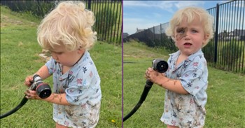 <p>This photo op took a hilarious and unexpected turn. The youngster apparently did not want his photo taken at that moment and made his mother very clearly aware of how he felt about the situation. Watch the short but hysterical clip to see what happened when a mother tried to snap a photo of her child.</p>

<p>Thanks to technological advancements, cameras are everywhere and on everything. Technology is constantly advancing, and it has reached the point where everyone has a camera, most of the time in the palm of their hand. Because of this, everyone believes themselves to be a photographer, even if they don&rsquo;t know the first thing about taking a decent, well-composed and light photo.</p>

<p>Now, add everyone&rsquo;s obsession with taking photographs to the pervasive nature of social media, and people are constantly taking photos of this, that and everything in between. Honestly, it has become a little much. Not every moment needs to be captured. Despite popular opinion, our entire lives do need to be documented in photos and videos, and then posted on social media, where people quickly scroll by them without ever giving those pictures and videos a second thought.</p>

<p>A posted clip showed a young man who apparently was over the whole picture thing and let his mother know how he felt. This little guy&rsquo;s mother tried to take one picture too many, and instead of posing for the photo, he took matters into his own hands, literally.</p>

<p>In the video, the little guy, covered in mud, holds a hose. Instead of letting the young man play with the hose and letting him clean himself off, his mother tried to document the moment with a photo.</p>

<p>Why did she want to do this? Your guess is as good as mine. But instead of doing as his mother said, the child turned the hose on his mother, putting a stop to the photo opportunity.</p>

<p><em><strong><a href="https://www.godtube.com/bible/proverbs/22-6">Proverbs 22:6</a></strong> &ldquo;If a child is trained up in the right way, even when he is old, he will not be turned away from it.&rdquo;</em></p>
