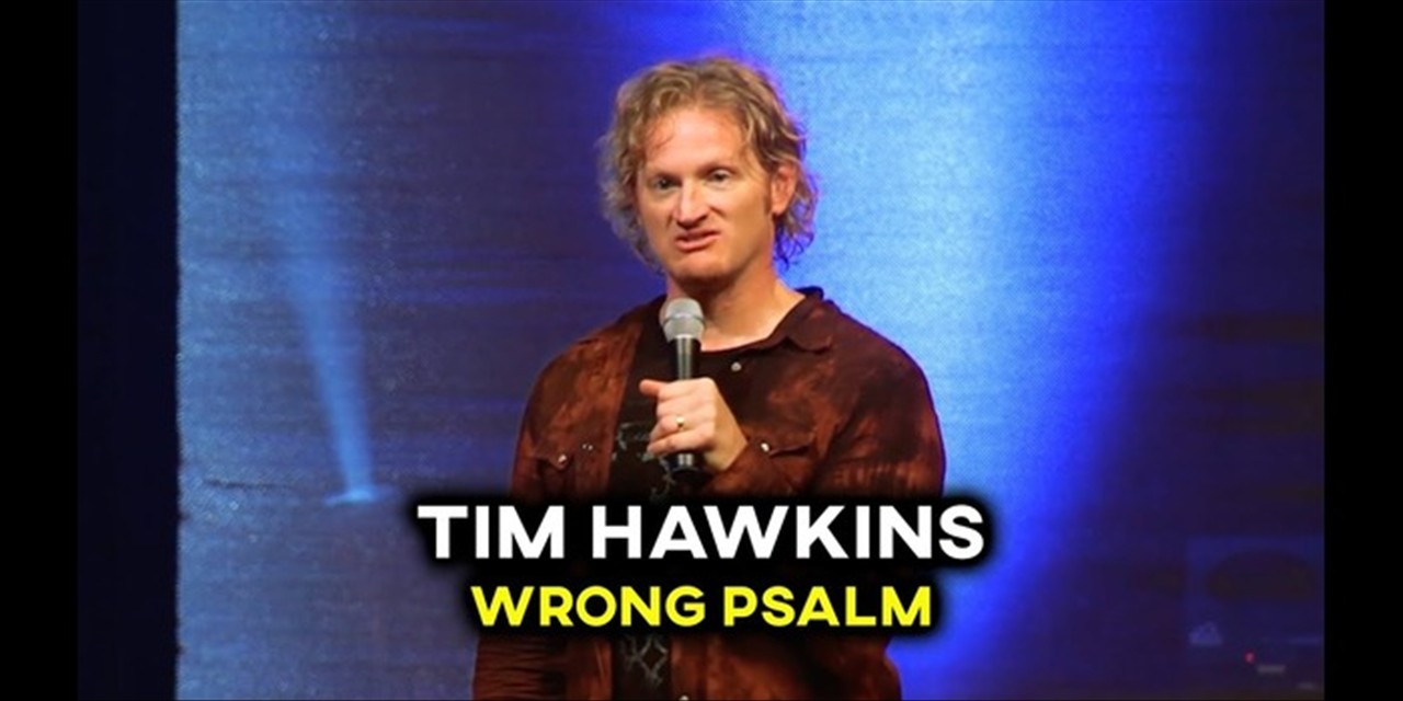 <p>Fan-favorite clean comedian Tim Hawkins is back with his signature musical comedy genius. In this hysterical clip, he riffs on what happens when your mind completely blanks on stage, leading to a hilariously botched, improvised version of a church psalm that will leave the congregation in stitches.</p>
