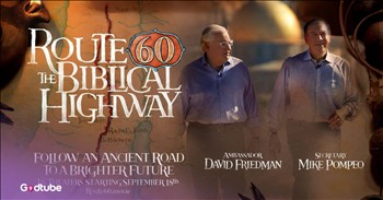 <p>The &ldquo;Route 60: The Biblical Highway&rdquo; trailer offers a powerful look at a fascinating journey. In this documentary, viewers will be taken on an inspiring and moving journey, along a road that connects some of the most biblically and culturally significant towns. Watch this short but compelling trailer to get a look at &ldquo;Route 60.&rdquo;</p>

<p>Every journey or trip begins with a single step. That&rsquo;s an adage that we&rsquo;ve all heard said in one form or another. However, unlike many sayings that have become popular over the years, there is quite a lot of truth to that one, for sure. Want to do this or become that, but fear that it may be too difficult, maybe even impossible or maybe you aren&rsquo;t sure where to start? Well, the best and really, the only place to start is with the first step, that initial move, to make that dream a reality.</p>

<p>The country of Israel is frequently mentioned throughout the Bible. Many of the most important and recognizable biblical figures spent time in towns and cities in the tiny Middle Eastern country, including Moses, Abraham, Jacob, Paul, the 12 disciples and Jesus Christ himself. One road, a 146-mile stretch of pavement, known today as Route 60, connects many of these towns and cities mentioned in the Bible.</p>

<p>&ldquo;Route 60: The Biblical Highway,&rdquo; a documentary featuring David Friedman and Mike Pompeo, a former United States Secretary of State and US senator, takes viewers on this journey, following the very same road Jesus Christ walked along during His time on Earth. <a href="https://www.youtube.com/watch?v=wVuDzXxFvsg">A trailer for the film, posted on YouTube</a>, offers a powerful, moving look at this road and the outsized role it played in both Christianity and Judaism.</p>

<p>As the film&rsquo;s trailer says, &ldquo;It is a road walked by Jesus &ndash; the central figure of Christianity. This road is symbolic in the story of God, and it is a literal highway that bisects modern Israel, where it is now known simply as Route 60.&rdquo;</p>

<p>A TBN original production, the film is currently available to watch for <a href="https://therokuchannel.roku.com/watch/1983dcf439dc5b5aa39972df58deaa19?source=google">free on The Roku Channel</a>.</p>

<p>For more information on the film, <a href="https://route60.movie/">click here</a>.</p>

<p><em><strong><a href="https://www.godtube.com/bible/proverbs/3-23">Proverbs 3:23</a></strong> &ldquo;Then you will go safely on your way, and your feet will have no cause for slipping.&rdquo;</em></p>
