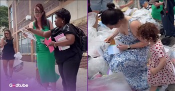 <p>Check out this scene where New Yorkers exchange greeting cards in the middle of the sidewalk. It&rsquo;s so heartwarming! And it is a great reminder of people coming together and looking out for one another, even in the midst of the busy streets of New York City.</p>

<p>The video recently went viral on Instagram after a Walgreens went out of business and dumped bags of unsold greeting cards onto the sidewalk outside. That&rsquo;s when a group of women came upon the trashed cards and started sorting through them together.</p>

<p>They all began to organize the cards and distribute them amongst themselves. The women happily helped each other find wedding, birthday, get well, and religious cards for each other, working together to help each other with their specific needs. What a beautiful act of kindness!</p>

<p>&ldquo;Shower? Anyone want a wedding shower?&rdquo; says one of the women in the group.</p>

<p>&ldquo;Anything with faith and Jesus and God, I&rsquo;ll take,&rdquo; says another woman.</p>

<p>&ldquo;If you see &lsquo;Happy Birthday,&rsquo; pass it to me,&rdquo; states someone else.</p>

<h2>What Happens When People Help Each Other</h2>

<p>Everyone had their own specific desires for what cards they would like, and the whole group worked together to help each other out. No one had to do it; they genuinely wanted to. And it&rsquo;s clear to see why this video, where New Yorkers exchange greeting cards, went viral and made people on the internet smile.</p>

<p>&ldquo;We&rsquo;re really getting to know each other,&rdquo; says one woman as the cards are getting passed around on the sidewalk.</p>

<p>&ldquo;Love is a beautiful thing,&rdquo; responds someone else.</p>

<p>How wonderful it is to look out for what each other needs. And what a great reminder for how small acts of kindness can make a big difference in someone&rsquo;s day.</p>

<p><em><strong><a href="https://www.godtube.com/bible/galatians/6-9">Galatians 6:9</a></strong> &ldquo;And let us not grow weary of doing good, for in due season we will reap, if we do not give up.&rdquo;</em></p>

<p><strong>YOU MAY ALSO LIKE: <a href="https://www.godtube.com/watch/?v=1CBF9MNU">Visually-Impaired Runner And 4th Grader Are Bonded By More Than Just A Rope</a></strong></p>
