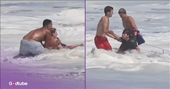 <p>You have got to watch this 16-year-old lifeguard refuse to give up on a 10-year-old who was swept out in the surf. When wave after wave comes after them, 16-year-old Ryder Williams never lets go. It&rsquo;s so inspiring and encouraging to watch.</p>

<p>The 10-year-old swimmer, Nathaniel, was swept away by waves not far from Seabright Beach&rsquo;s shore in Santa Cruz, California. Several beach-goers tried to rescue him before Ryder ran into the surf. He held him for many minutes as Ryder and others tried to pull him to shore while wave after wave enveloped them.&nbsp;</p>

<p>"I radioed it in, threw my radio and sunglasses at the base of my tower as I ran toward the kid," Ryder <a href="https://abcnews.com/GMA/News/hero-teen-lifeguard-speaks-viral-rescue-10-year/story?id=135222489">said</a>. "I put my fins on my wrist, popped my buoy, and entered the water to get ahold of the child."</p>

<p>Once they made it back to the shore with help, paramedics checked out the 10-year-old, who lost consciousness during the event, and found him to be okay.</p>

<h2>The Families' Response to the Lifeguards' Heroism</h2>

<p>Ryder&rsquo;s mother <a href="https://www.youtube.com/watch?v=PldcJfwpE_Y">said</a>, &ldquo;He was just doing the job that he absolutely loves.&rdquo;&nbsp;</p>

<p>Ryder also said that he loves his job and expressed gratitude for other lifeguards who put their lives on the line to save those in the water.&nbsp;</p>

<p>Nathaniel&rsquo;s father, Sumit Rai, said he is extremely grateful for the 16-year-old lifeguard. Without him, he doesn&rsquo;t know if Nathanial could have survived the relentless waves. &nbsp;</p>

<p>"Another two or three seconds, I don't think my son would have made it,&rdquo; Sumit <a href="https://abcnews.com/GMA/News/hero-teen-lifeguard-speaks-viral-rescue-10-year/story?id=135222489">said</a>.&nbsp;</p>

<p>It is amazing to see how Ryder held onto Nathaniel the entire time, without letting go. There were times when the water put both of them under, but Ryder always held onto the 10-year-old. This is the kind of courage and strength that&rsquo;s required of anyone in a critical-services role, and I&rsquo;m sure the Santa Cruz beach is proud to have Ryder on its team.</p>

<p><strong>YOU MAY ALSO LIKE: <a href="https://www.godtube.com/watch/?v=GYDGL7NX">Courageous Teens Rescue Family from Burning House</a></strong></p>
