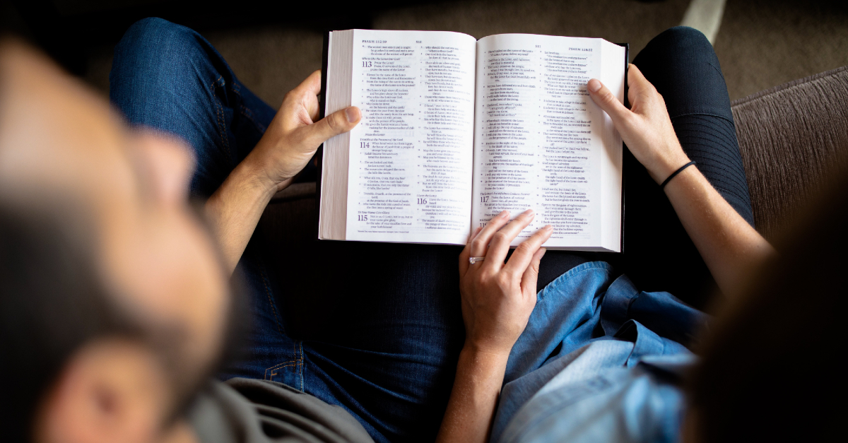 couple reading Bible