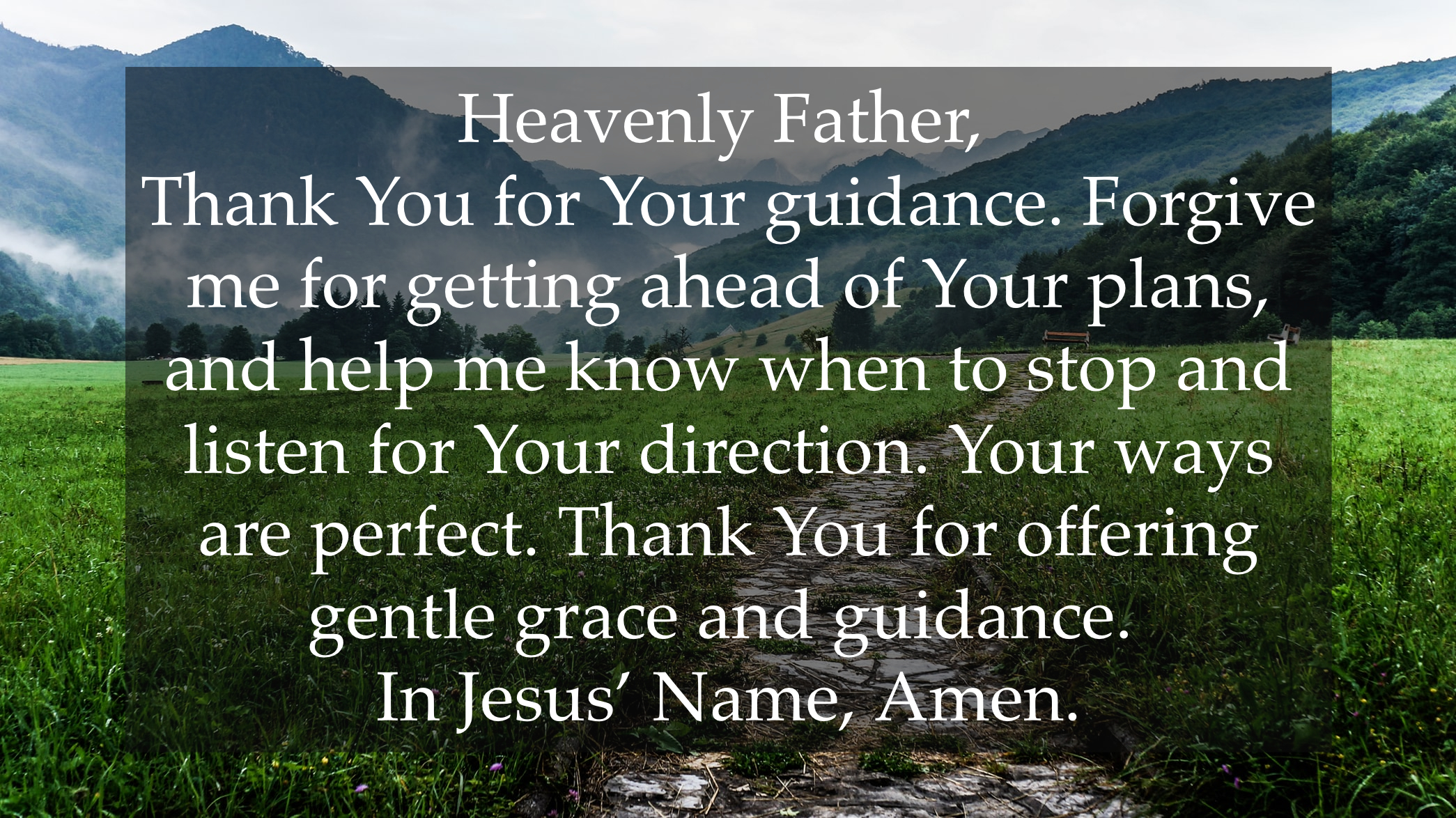 prayer for guidance and direction