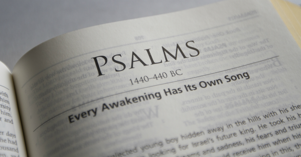 bible open to book of psalms