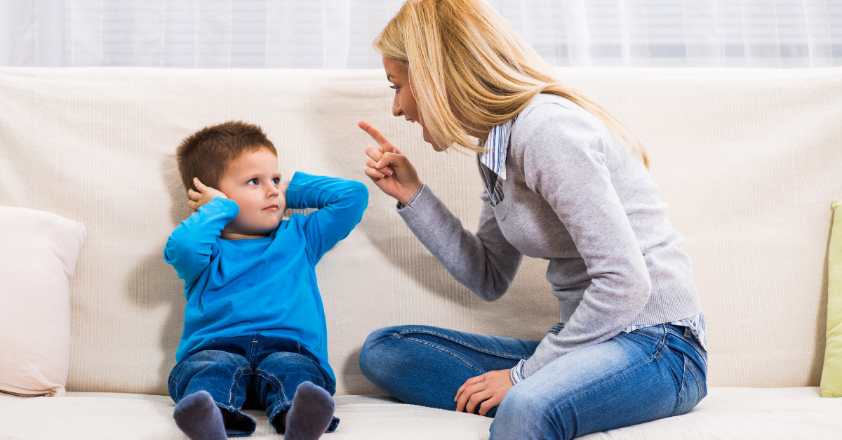 angry mom yelling at kid