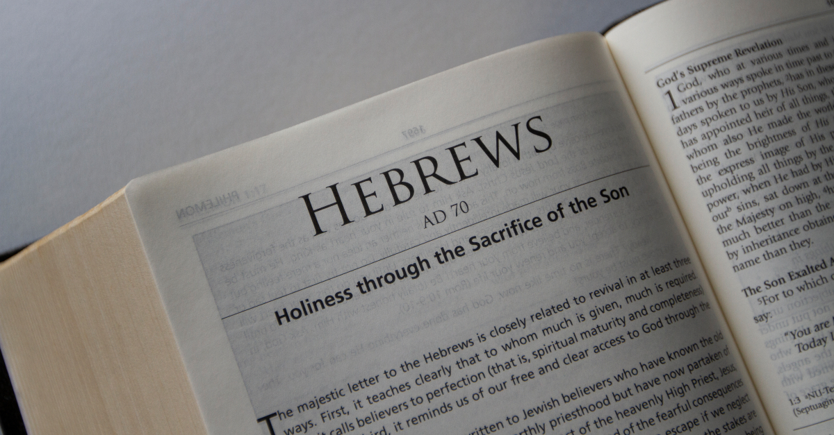 bible open to the book of Hebrews