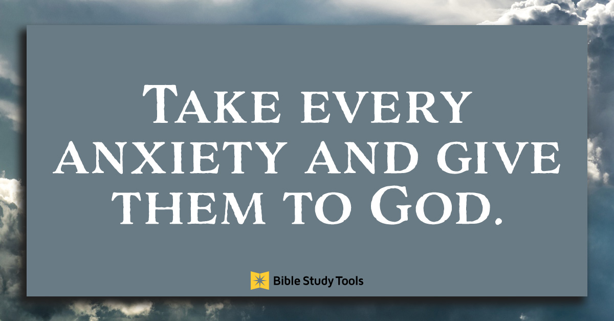 give anxiety to god