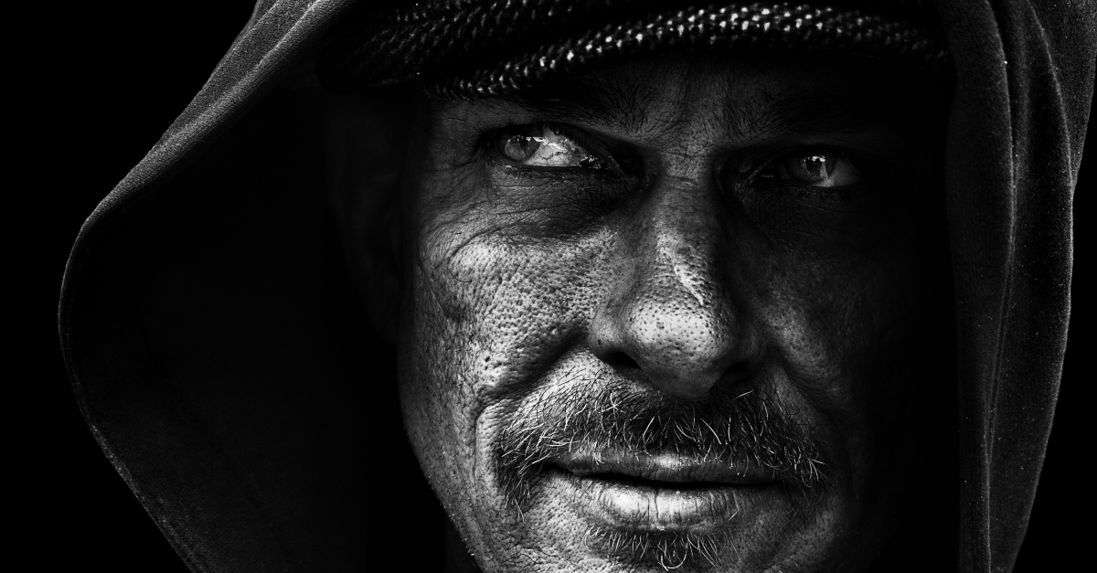 portrait of homeless man Ron photographed by Leah den Bok