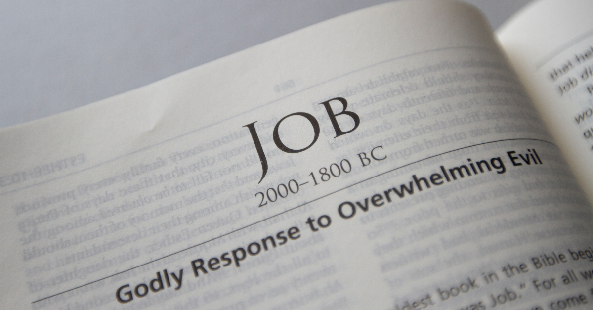 Bible open to book of Job