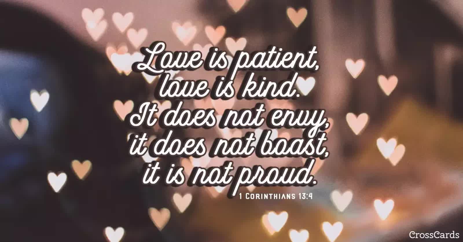 bible verses about love, 1 corinthians 13:4