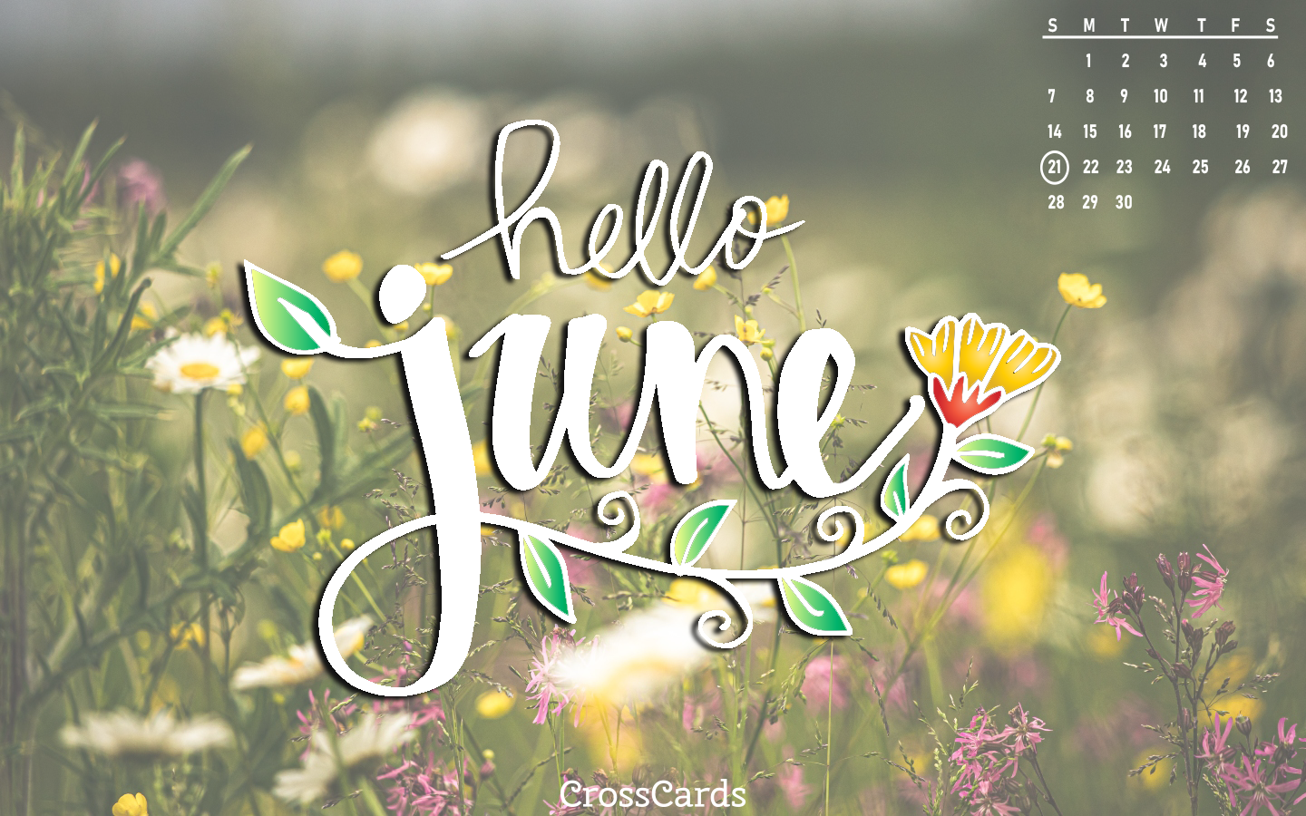 June 2020 - June Flowers mobile phone wallpaper