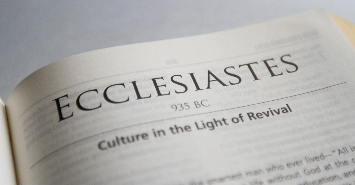 Ecclesiastes Bible Book Chapters And Summary New International Version