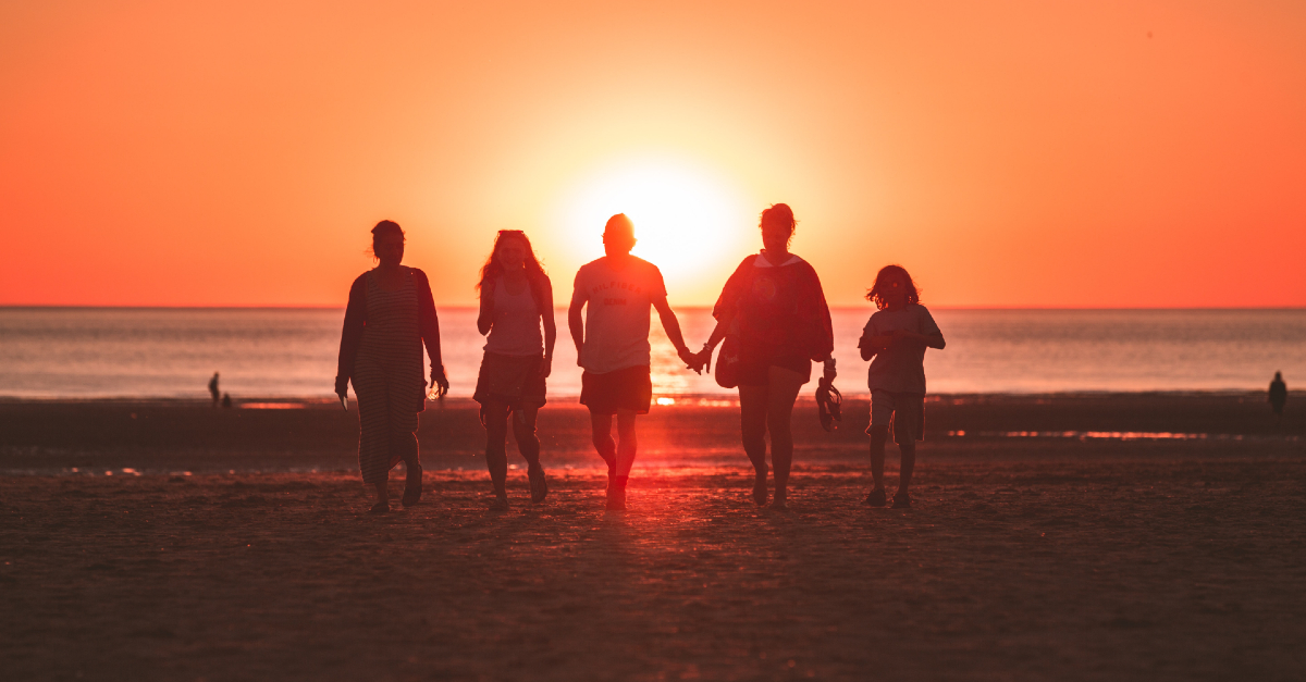 family vacation at the beach