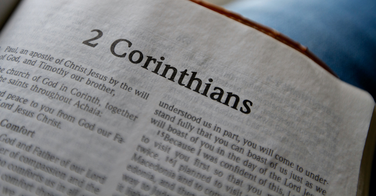 Bible open to 2 Corinthians, 2 Corinthians summary
