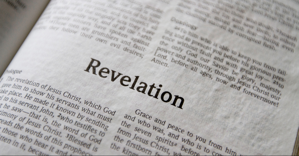 Bible opened to Revelation