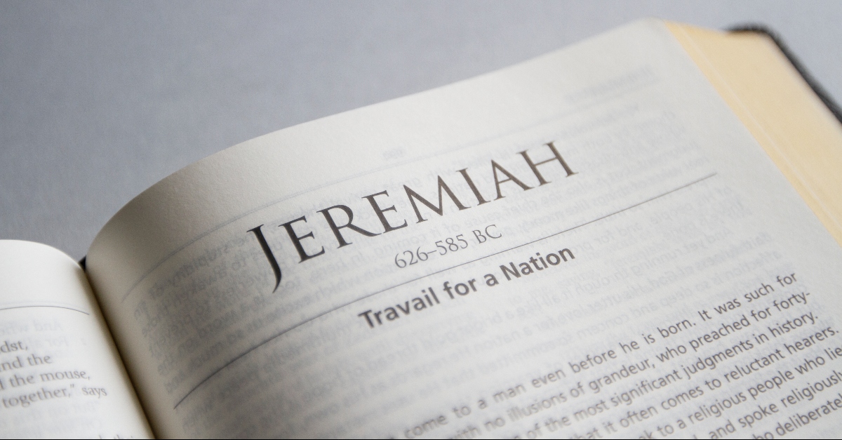 Bible opened to Jeremiah