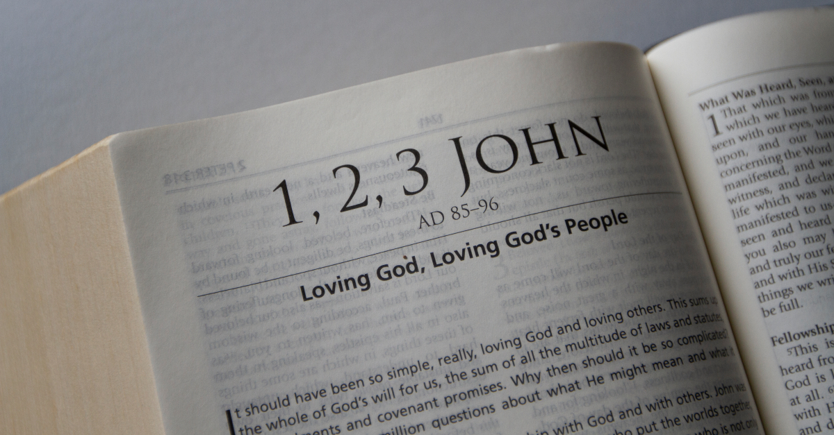 bible open to 1 2 3 John
