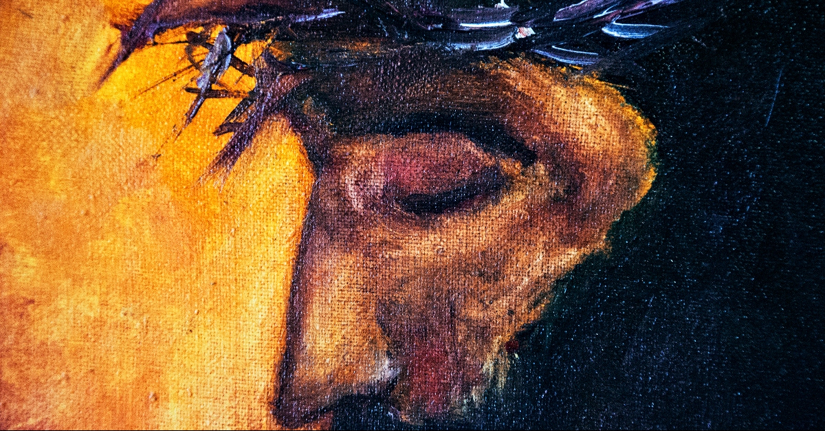 Painting of Jesus and the crown of thorns