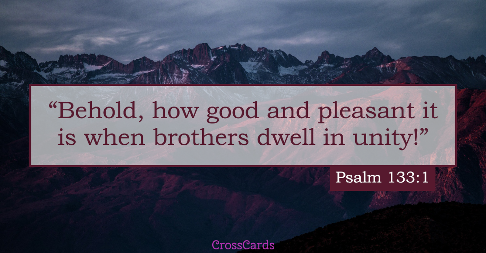 Psalm 133:1 ecard, online card