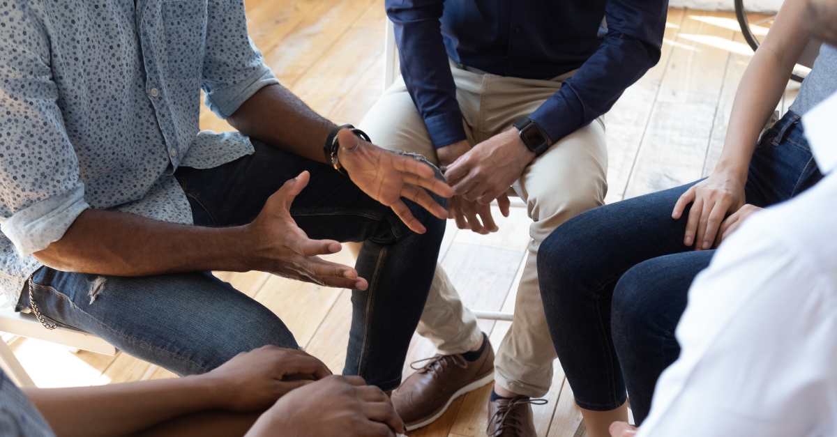 Group of people talking