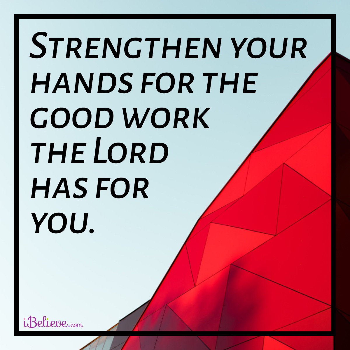 inspirational image about strength in God