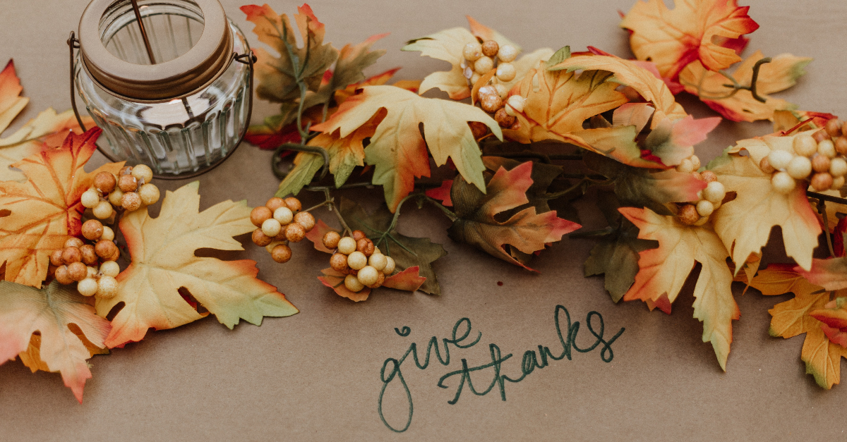 Leaves and thanksgiving fall decor