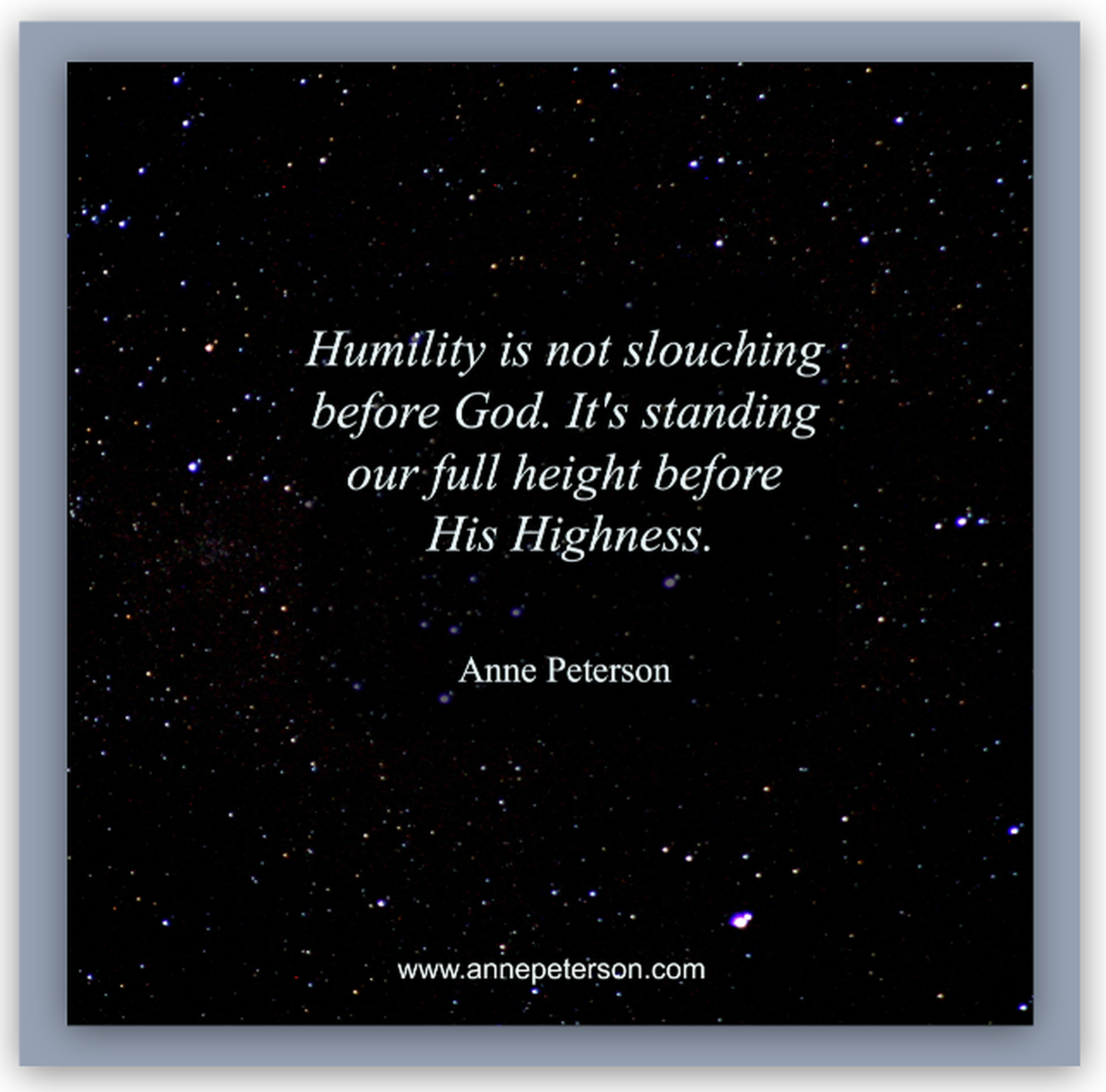 graphic about humility by Anne Peterson