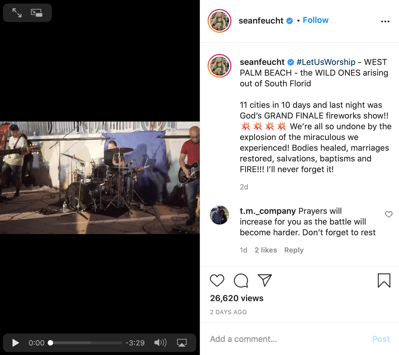 Sean Feucht Instagram