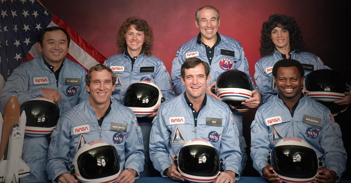 Image of astronauts from the Challenger