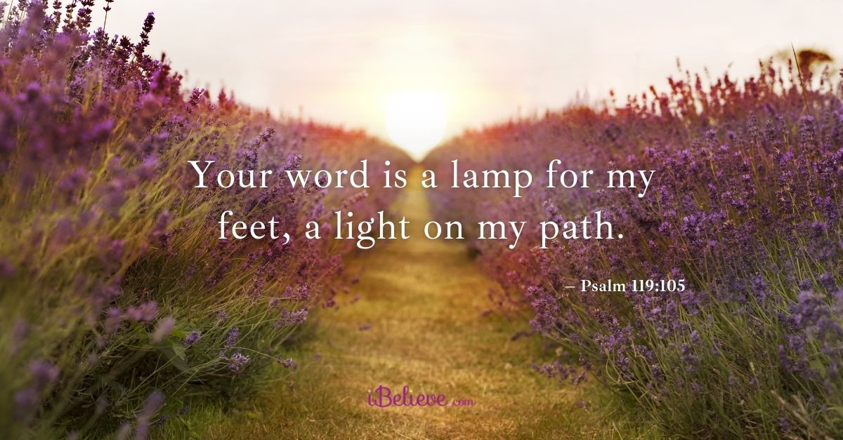 word lamp to feet, scripture verse image, psalm 119:105