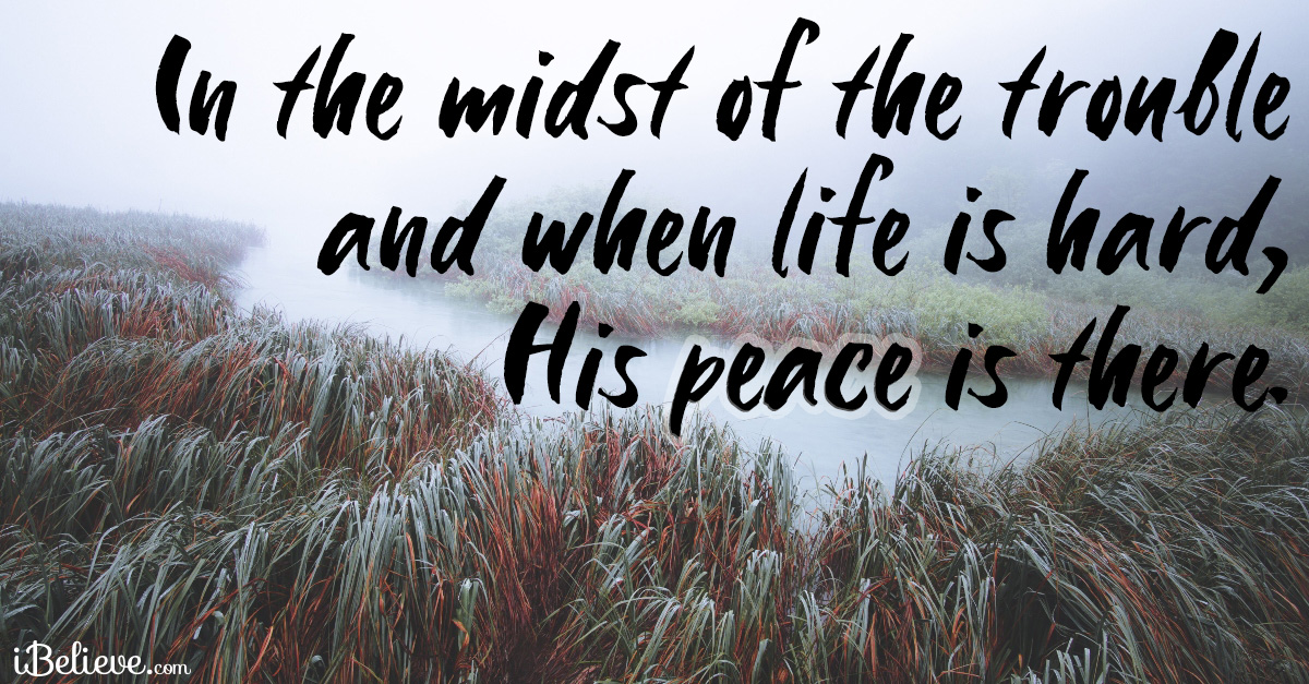 Gods peace is with us, inspirational image