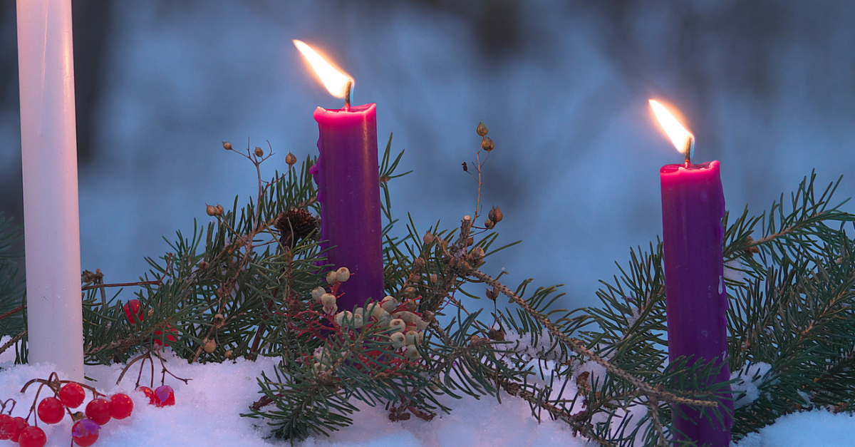two purple candles second sunday of advent