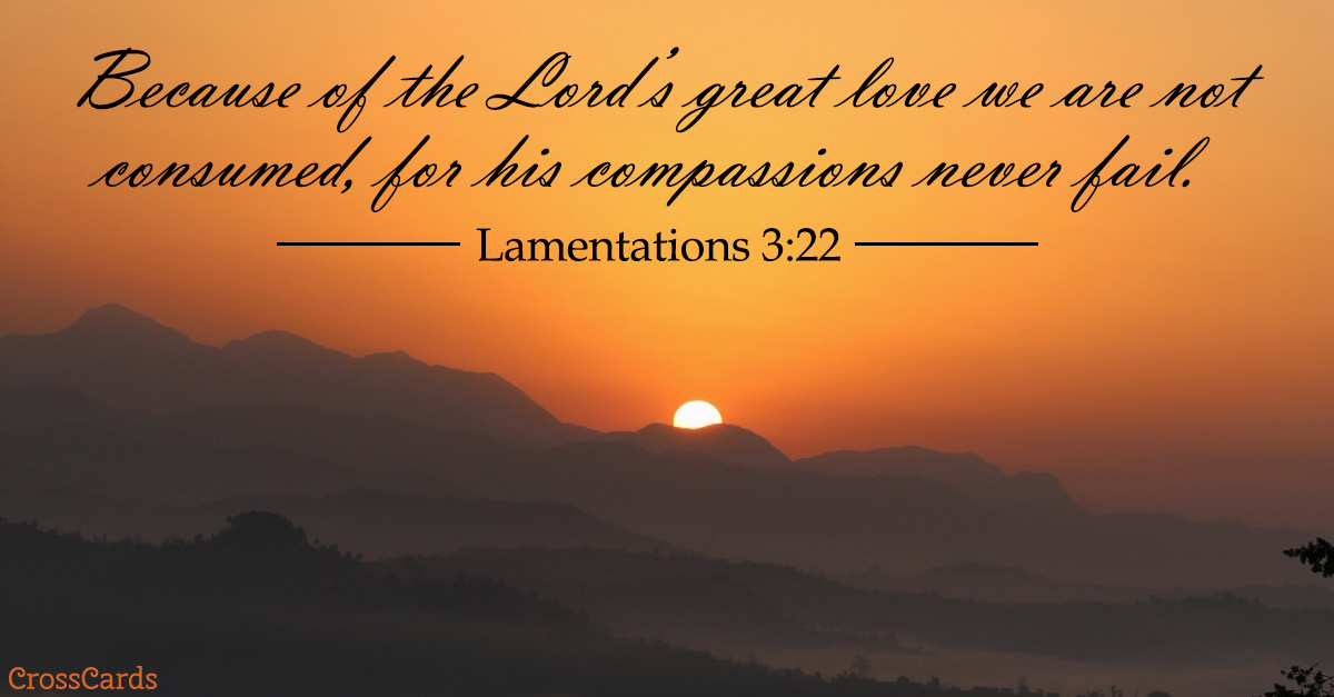 Lamentations 3:22 ecard, online card