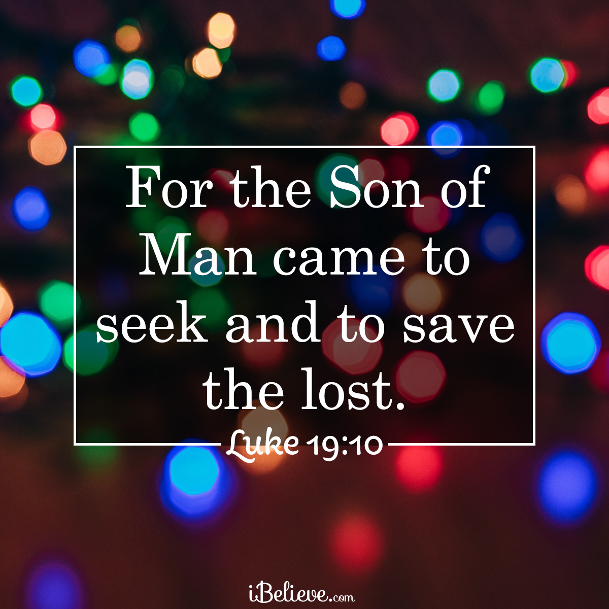 Luke 19:10, inspirational image