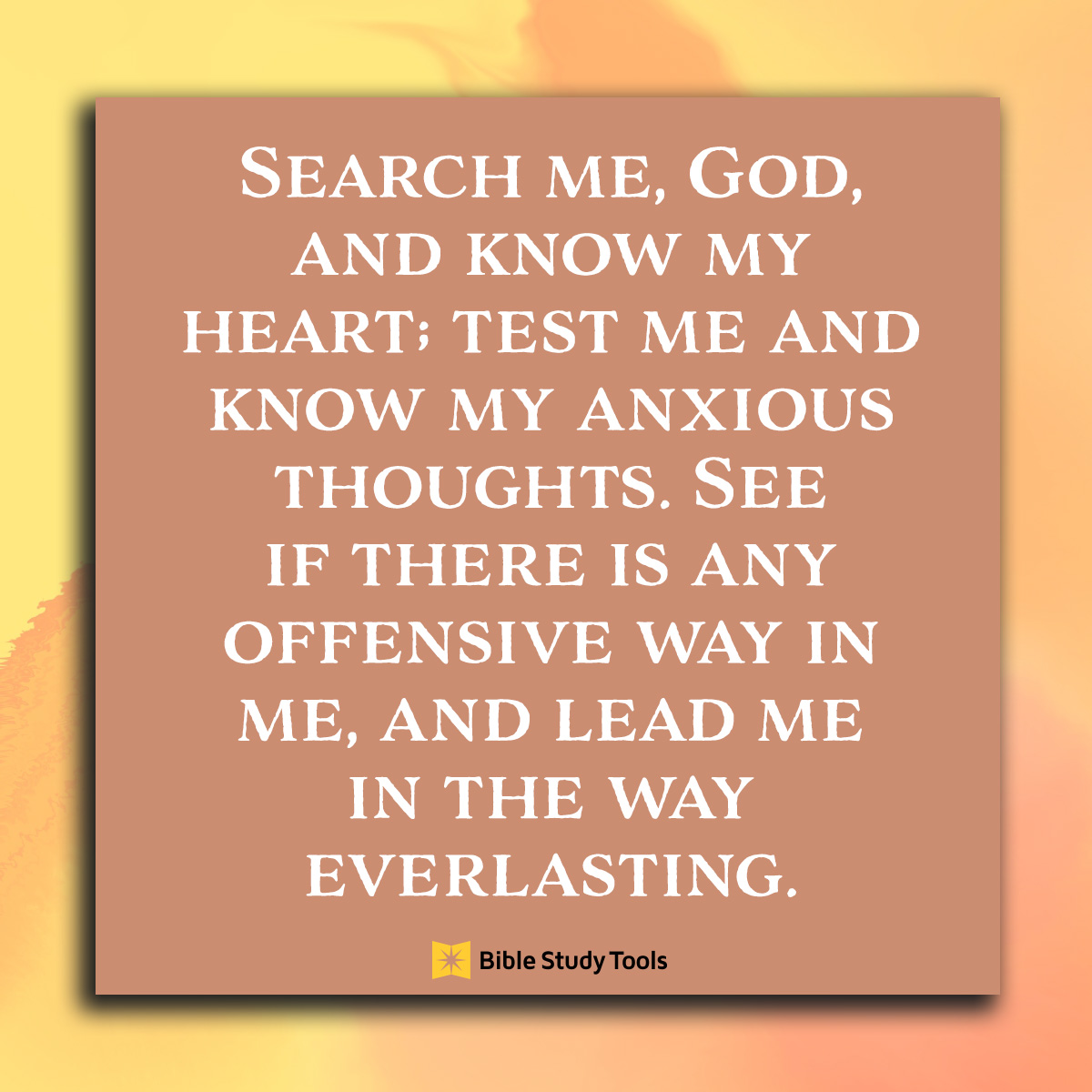 Search me O Lord, inspirational image