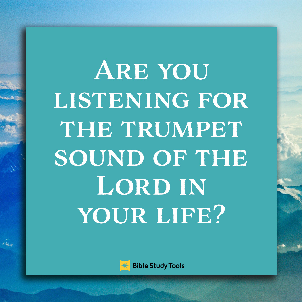 Trumpet sound of the Lord, inspirational image