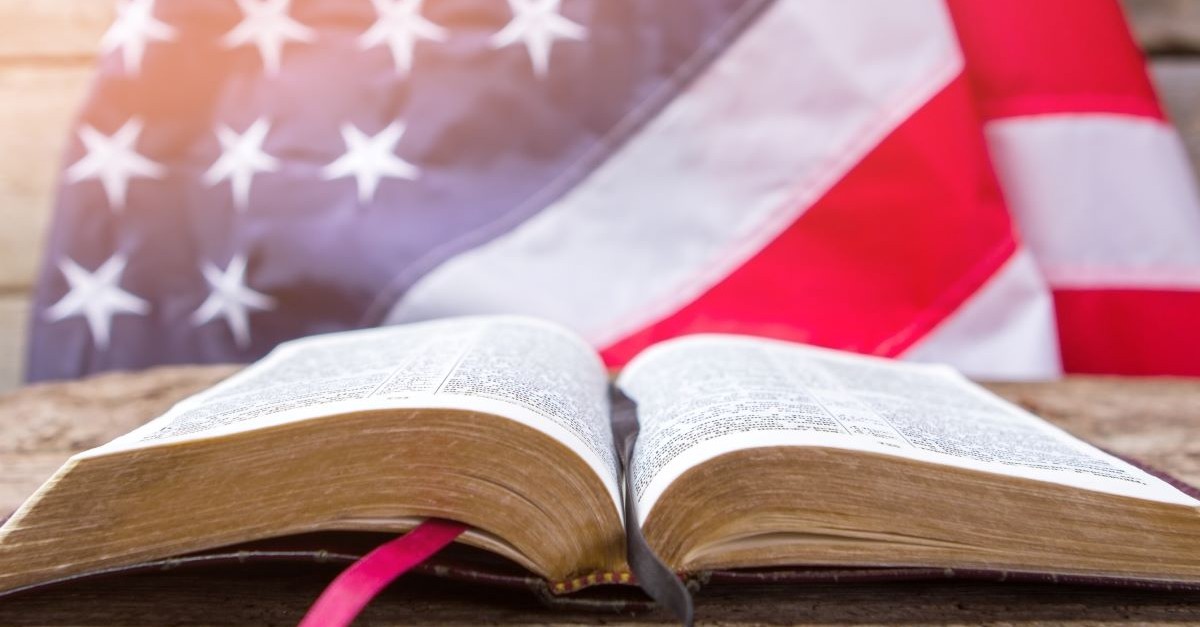 open bible american flag background patriotism christian