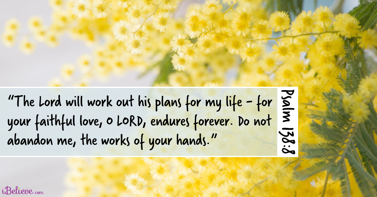 Psalm 138:8, inspirational image