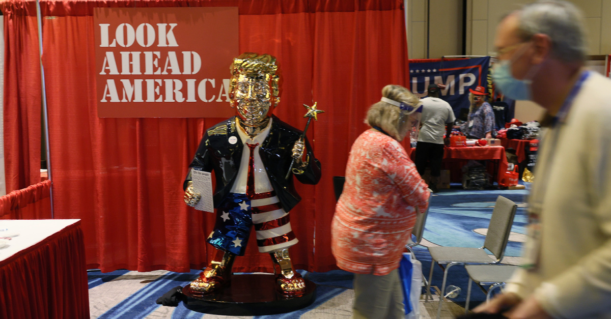 Idol or Sculpture? Gold Statue of Trump at CPAC Draws Comparisons to