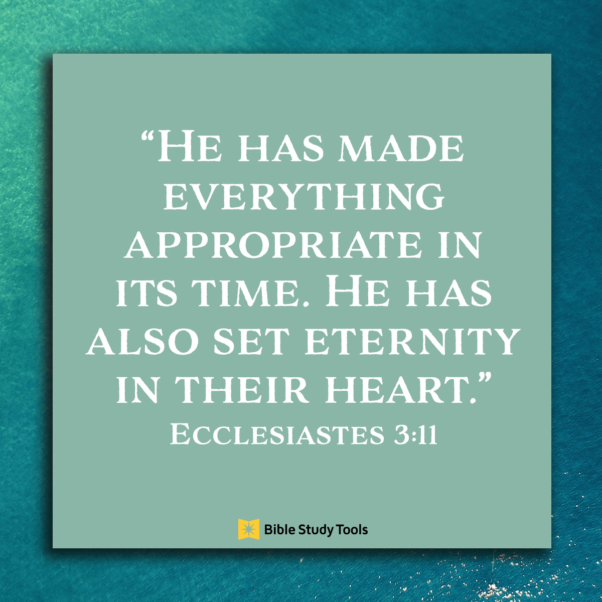 Ecclesiastes 3:11, inspirational image