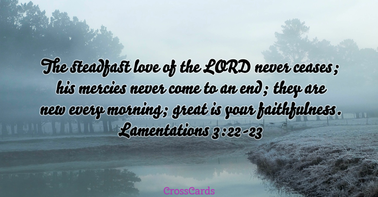 Lamentations 3:22-23 Scripture card