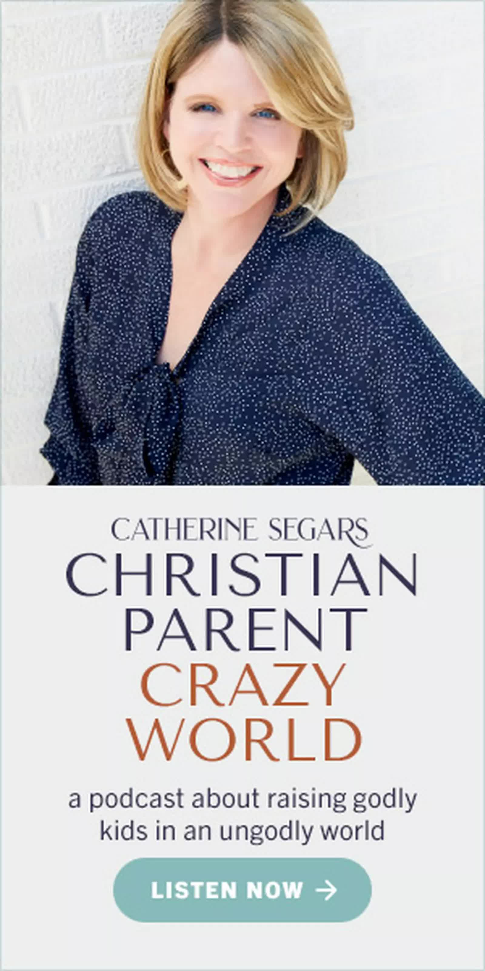 This is an ad banner for the podcast Christian Parent, Crazy World
