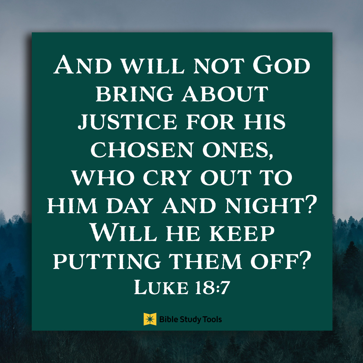 Luke 18:7, inspirational image