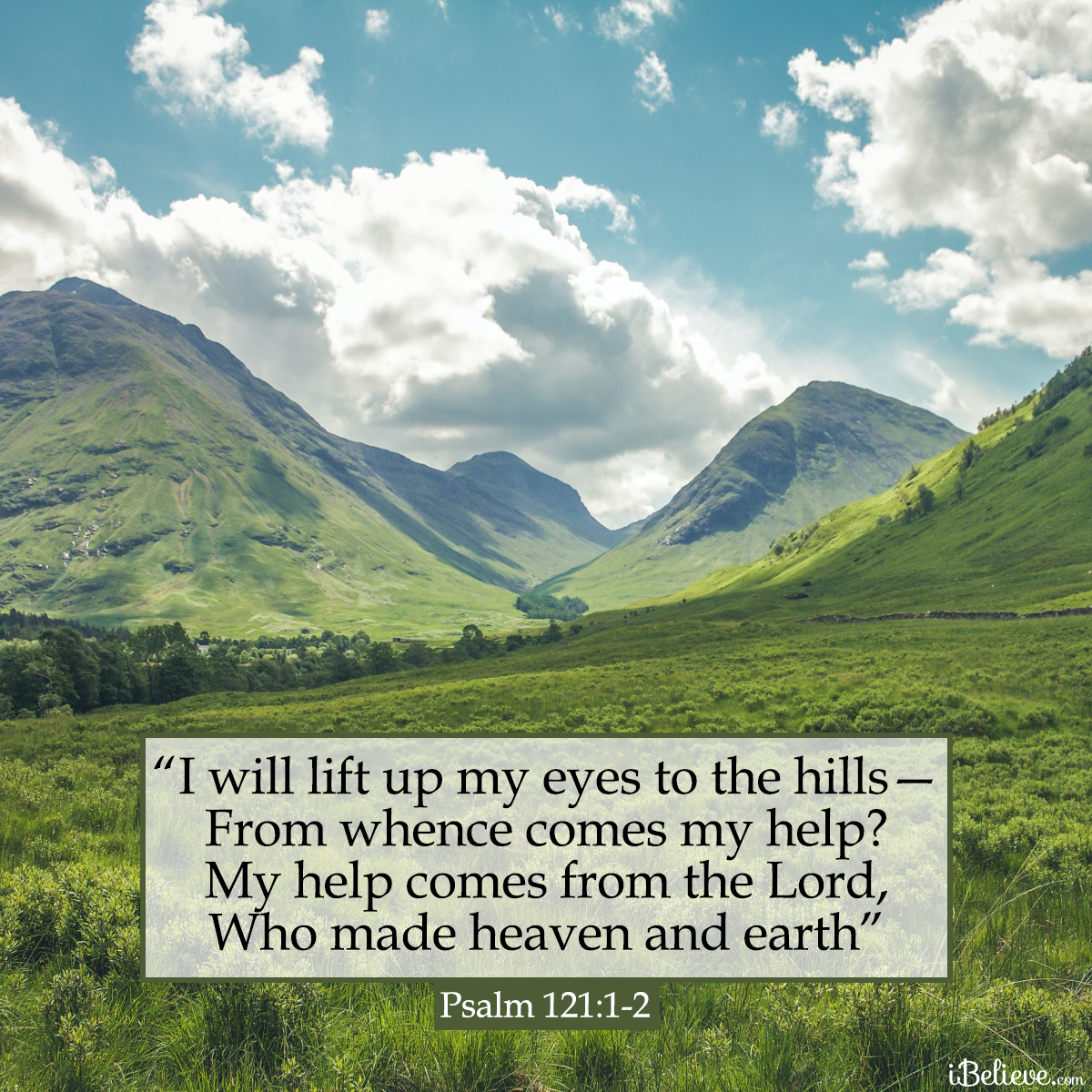Psalm 121:1-2, inspirational image