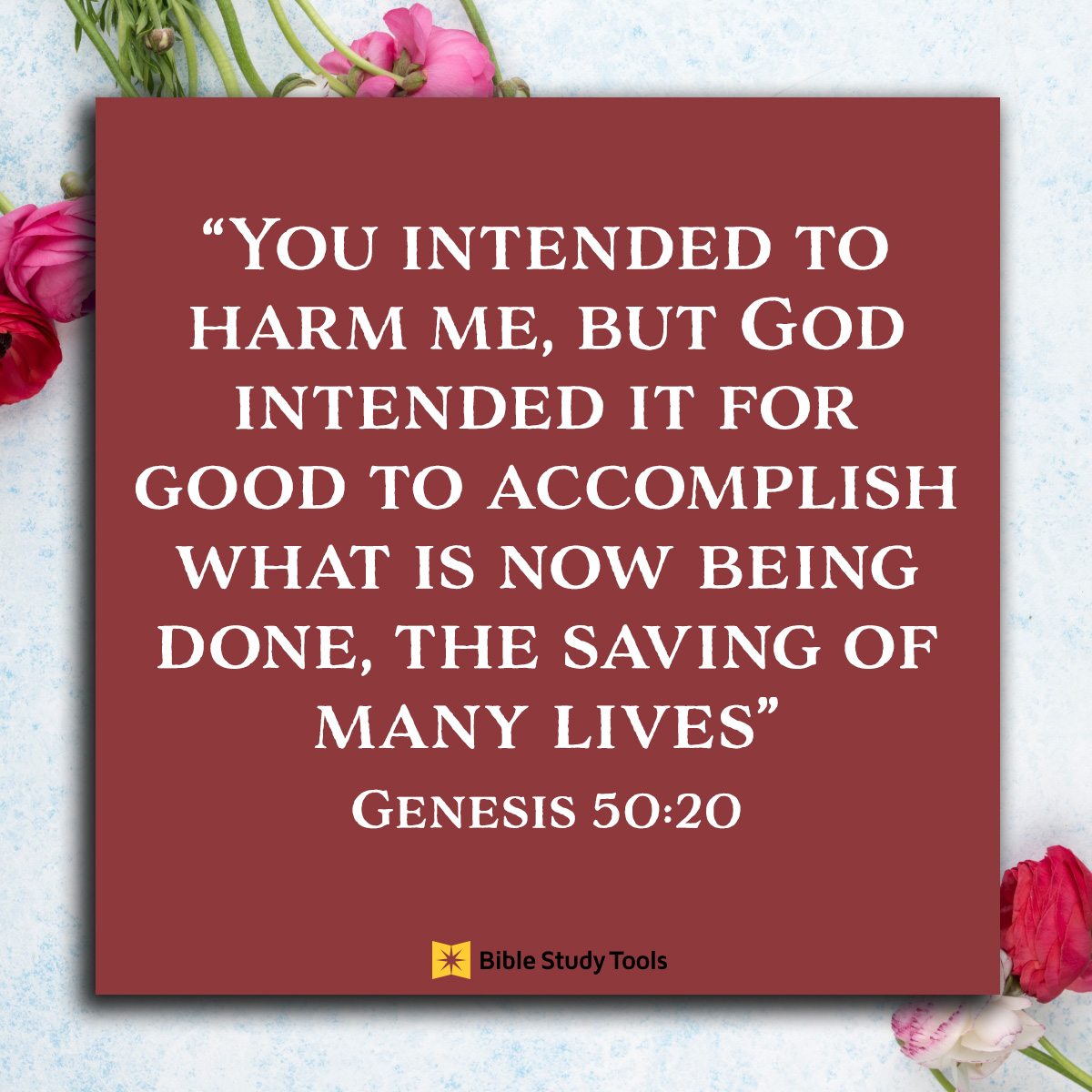 Genesis 50:20; inspirational image